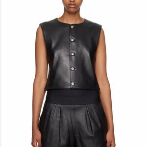 Alexander Wang Button Up Leather Vest